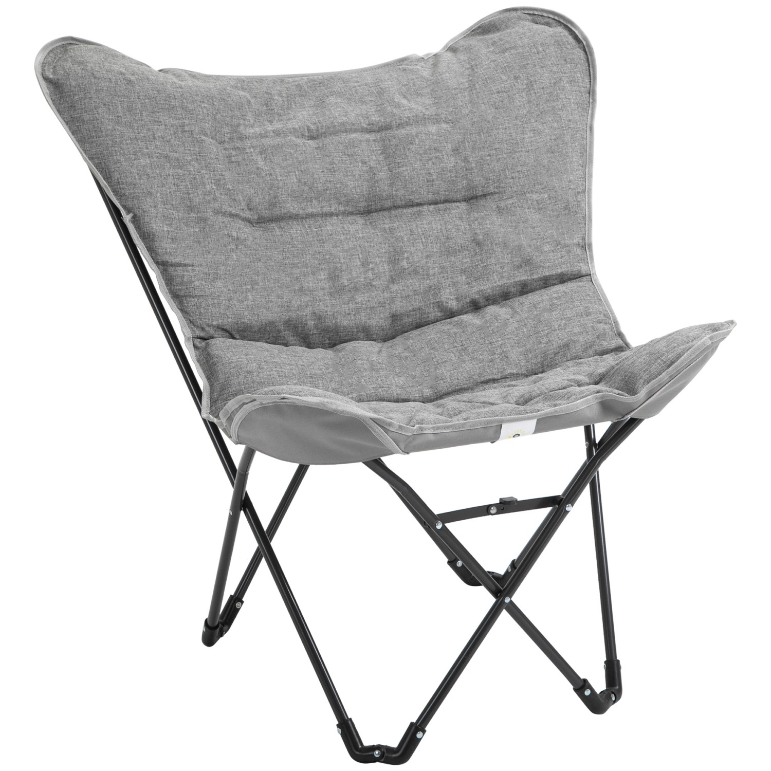 Outsunny Campingstuhl Stahl Polyester Hellgrau 88L x 74B x 84H cm Outsunny Campingstuhl Stahl Polyester Hellgrau 88L x 74B x 84H cm von Outsunny