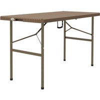 Outsunny Campingtisch Klapptisch Rattanoptik 4 Personen Gartentisch Balkon Terrasse HDPE Braun Aosom Outsunny Campingtisch Klapptisch Rattanoptik 4 Personen Gartentisch Balkon Terrasse HDPE Braun Aosom von Outsunny