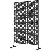 Outsunny Dekorativer Windschutz aus Metall mit geometrischem Design - 122 x 45 x 198 cm, Schwarz Aosom Outsunny Dekorativer Windschutz aus Metall mit geometrischem Design - 122 x 45 x 198 cm, Schwarz Aosom von Outsunny