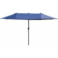 Doppelsonnenschirm Gartenschirm Marktschirm mit Handkurbel 460 x 270 cm Doppelsonnenschirm Gartenschirm Marktschirm mit Handkurbel 460 x 270 cm von Outsunny