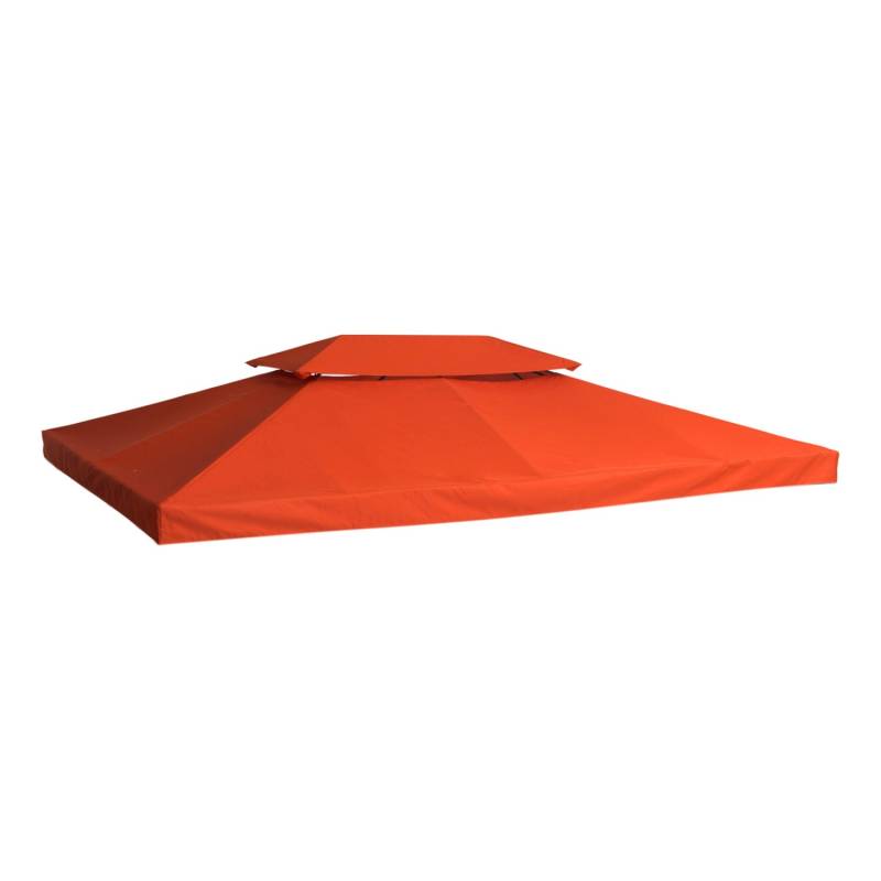 Outsunny Ersatz-Vordach 180g/m² Polyeser Rostrot 3 x 4 m von Outsunny