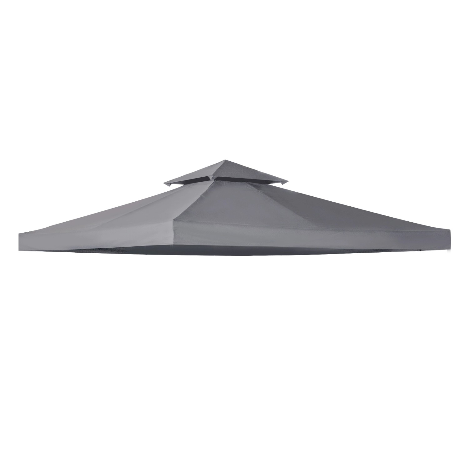 Outsunny Ersatz-Vordach Polyeser Pavillondach Dunkelgrau 3 x 3 m von Outsunny