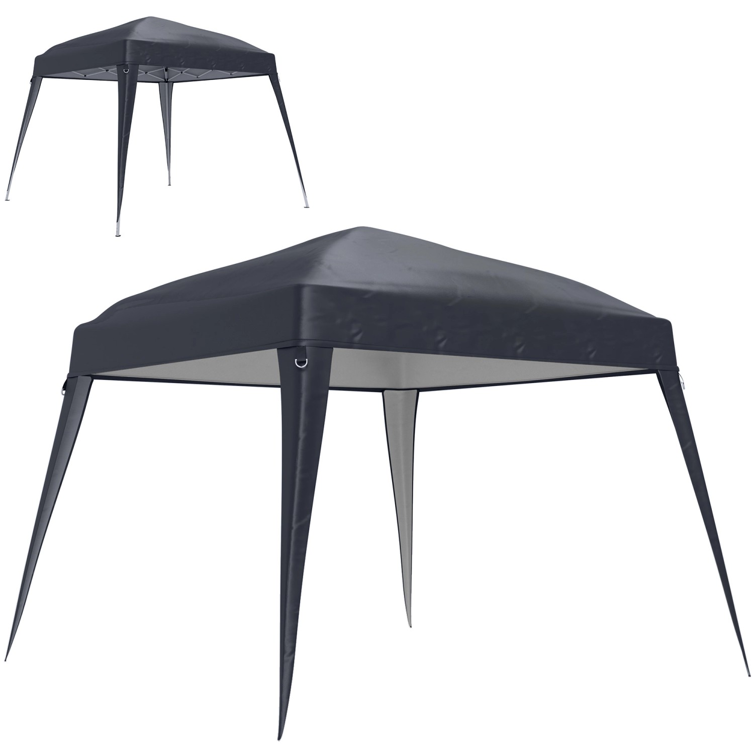 Outsunny Ersatz-Vordach Polyester  Dunkelgrau 300L x 300B cm von Outsunny