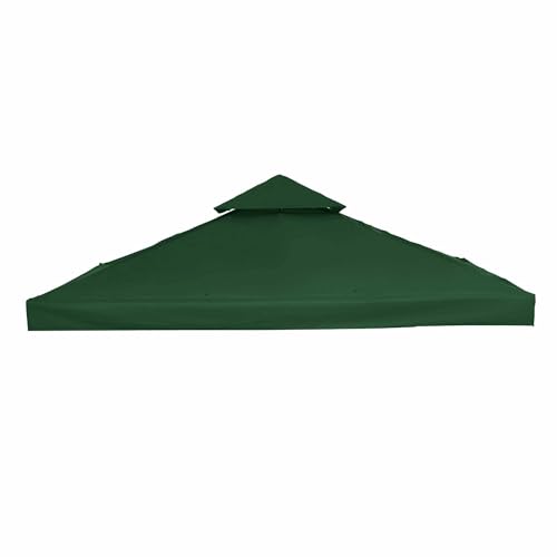 Outsunny Ersatzdach für Pavillon 3x3m wasserabweisend Pavillondach für Metallpavillon Pavillon Ersatzdach Gartenpavillon Partyzelt Gartenzelt Polyester Dunkelgrün von Outsunny