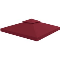 Outsunny Ersatzdach für Pavillon, Gartenpavillon Zelt 3 x 3 m, Polyester dichtes 180 g/m² rot   Aosom von Outsunny
