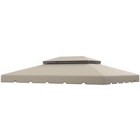 Outsunny Ersatzdach für Pavillon Partyzelt Festzelt Polyesterdach hochdicht 170 g/m² 4 x 3 m beige   Aosom von Outsunny