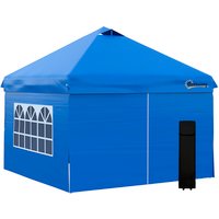 Outsunny Faltpavillon, BxHxT: 300 x 284 x 300 cm, Polyester - blau von Outsunny