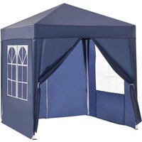 Outsunny Faltpavillon blau Stoff B/H/L: ca. 200x240x200 cm von Outsunny