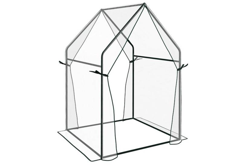 Outsunny Foliengewächshaus Gewächshaus, Treibhaus mit Doppeltür, BxTxH: 90 x 90 x 145 cm, BxLxH: 90 x 90 x 145 cm, 0.1 mm Wandstärke, Pflanzenhaus 1-St., Tomatenhaus, PE, transparent, 90 x 90 x 145 cm Outsunny Foliengewächshaus Gewächshaus, Treibhaus mit Doppeltür, BxTxH: 90 x 90 x 145 cm, BxLxH: 90 x 90 x 145 cm, 0.1 mm Wandstärke, Pflanzenhaus 1-St., Tomatenhaus, PE, transparent, 90 x 90 x 145 cm von Outsunny