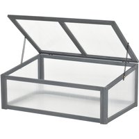 Outsunny Frühbeet Holz, Mini Gewächshaus 100 x 65 x 40 cm, Treibhaus von Outsunny