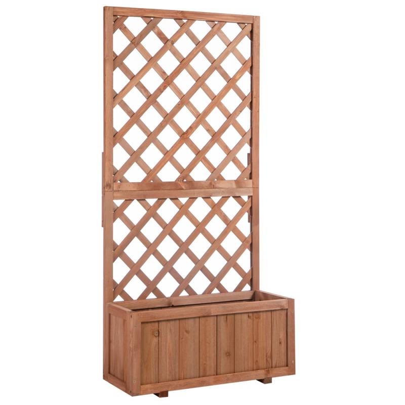 Outsunny Garten-Bett Tannenholz Orange 72,5L x 31,5B x 149,5H cm von Outsunny
