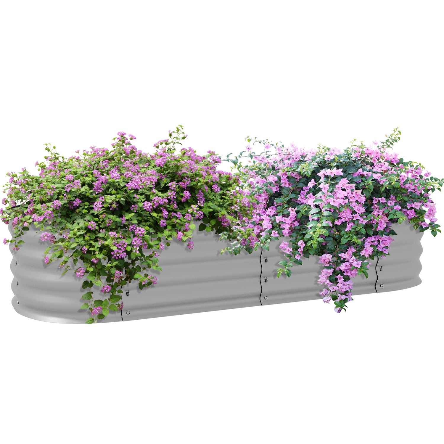 Outsunny Garten-Bett Verzinktes Metall Silber 150L x 62B x 30Hcm Outsunny Garten-Bett Verzinktes Metall Silber 150L x 62B x 30Hcm von Outsunny