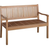 Outsunny Gartenbank 2-Sitzer Sitzbank aus Holz Parkbank bis 180 kg Bank Terrassenbank mit Rückenlehnen Gartenmöbel Pappelholz Gelb 126,8 x 62x91,3cm von Outsunny