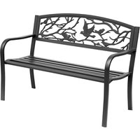 Outsunny Gartenbank 3-Sitzer Bank Terrasse Ländlich Chic 127L x 60B x 85H cm Metall Epoxid Korrosionsschutz Schwarz   Aosom Outsunny Gartenbank 3-Sitzer Bank Terrasse Ländlich Chic 127L x 60B x 85H cm Metall Epoxid Korrosionsschutz Schwarz   Aosom von Outsunny