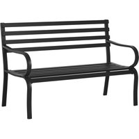 Outsunny Gartenbank Sitzbank Bank Metall Gartenmöbel 2-Sitzer Schwarz 127 x 58 x 82 cm von Outsunny