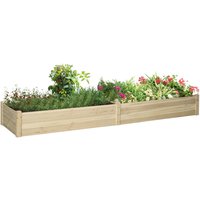 Outsunny Gartenbeet mit 2 Blumenkasten B/H/L: ca. 61,5x27x244 cm von Outsunny