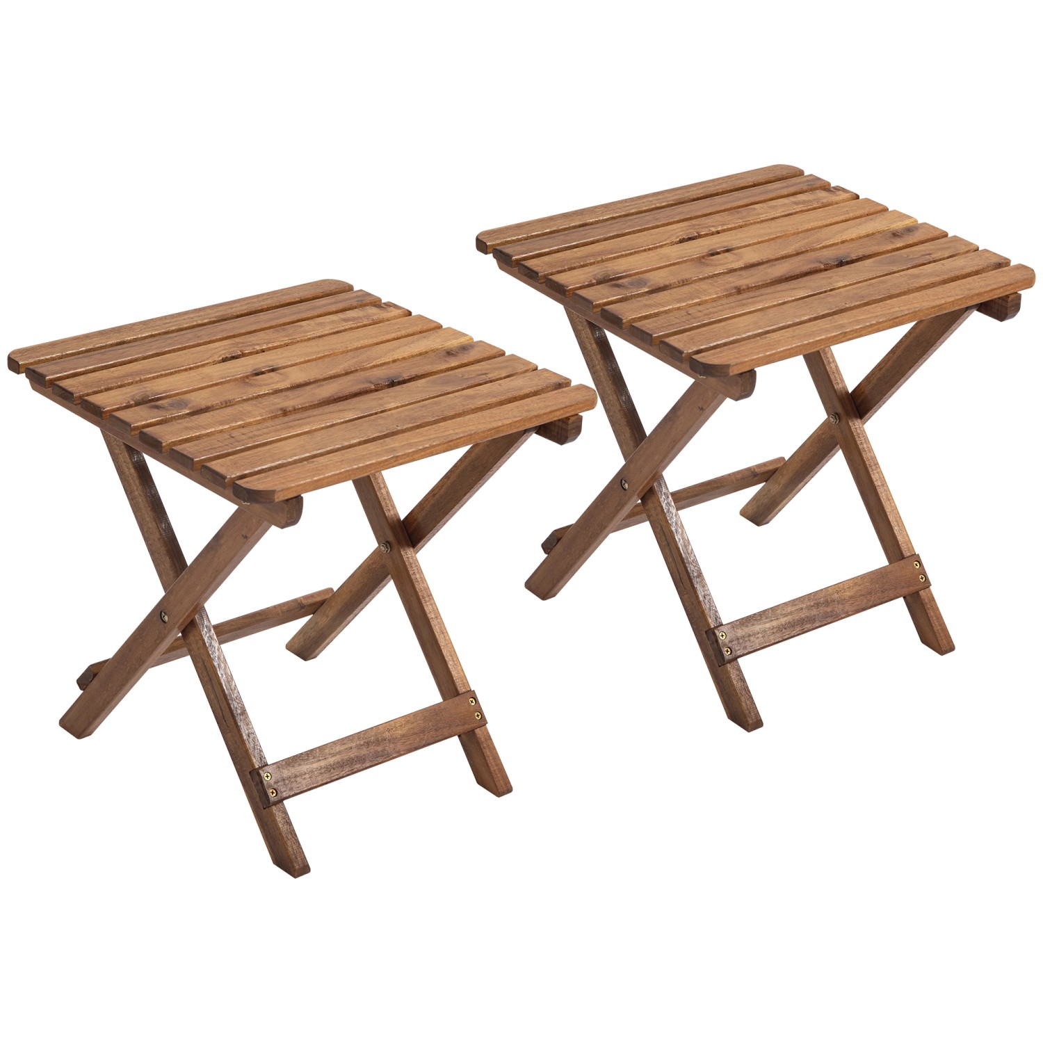 Outsunny Gartenbeistelltisch 2er Set Zusammenklappbar Platzsparend Outsunny Gartenbeistelltisch 2er Set Zusammenklappbar Platzsparend von Outsunny