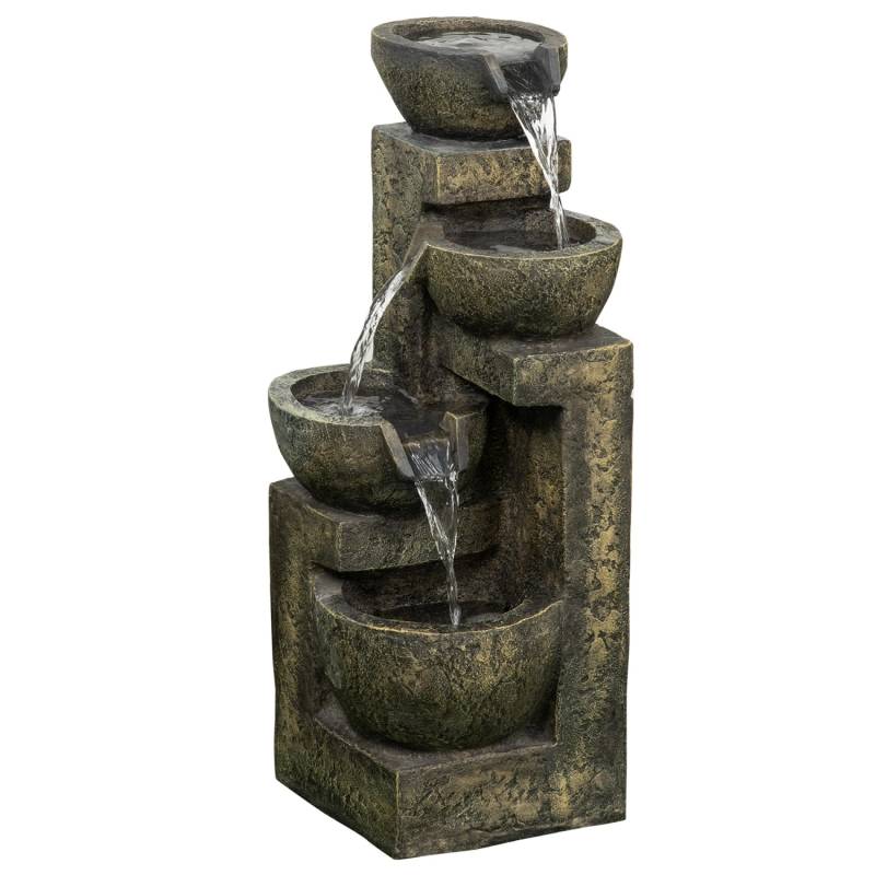 Outsunny Gartenbrunnen Einstellbar Kunstharz Schwarz  25L x 24B x 60H cm Outsunny Gartenbrunnen Einstellbar Kunstharz Schwarz  25L x 24B x 60H cm von Outsunny