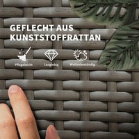 Outsunny Gartenliege 2er Set dunkelgrau Glas B/H/L: ca. 73x103x200 cm von Outsunny