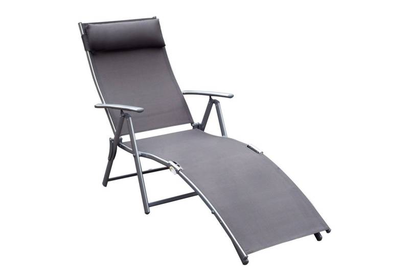 Outsunny Gartenliege Sonnenliege klappbar verstellbar mit Kissen Outsunny Gartenliege Sonnenliege klappbar verstellbar mit Kissen von Outsunny