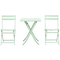 Outsunny Gartenmöbel Bistro Set klappbar - quadratischer Tisch 60L x 60B x 71H cm mit 2 Stühlen - pulverbeschichteter Stahl Wassergrün Aosom Outsunny Gartenmöbel Bistro Set klappbar - quadratischer Tisch 60L x 60B x 71H cm mit 2 Stühlen - pulverbeschichteter Stahl Wassergrün Aosom von Outsunny