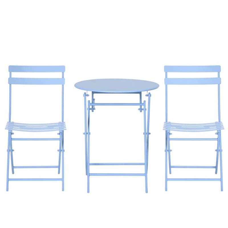 Outsunny Gartenmöbel-Set Metall 60L x 71H cm Hellblau Outsunny Gartenmöbel-Set Metall 60L x 71H cm Hellblau von Outsunny