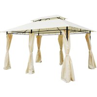 Outsunny Gartenpavillon creme Stahl B/H/L: ca. 300x265x400 cm von Outsunny