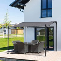 Outsunny Gartenpavillon grauschwarz Metall B/L: ca. 297x297 cm von Outsunny