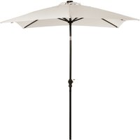 Outsunny Gartenschirm Gerader 3 x 2 m rechteckig neigbar mit solarbetriebener LED-Beleuchtung aus Stahl und hochdichtem Polyester in Creme   Aosom von Outsunny