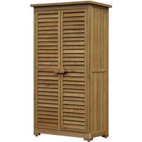 Outsunny Gartenschrank, BxH: 87 x 160 cm, natur, Holz - braun von Outsunny