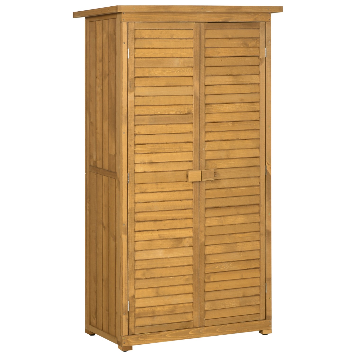 Outsunny Gartenschrank Tannenholz Natur 87 x 46,5 x 160 cm Outsunny Gartenschrank Tannenholz Natur 87 x 46,5 x 160 cm von Outsunny