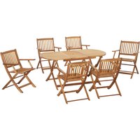 Outsunny Gartensitzgruppe natur Holz B/H/L: ca. 85x72x160 cm von Outsunny