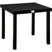 Outsunny Gartentisch, BxHxL: 80 x 74 x 80 cm, Aluminium/Kunststoff - schwarz von Outsunny