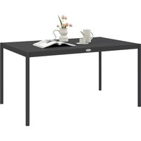 Outsunny Gartentisch dunkelgrau Aluminium B/H/L: ca. 90x74x145 cm von Outsunny