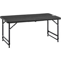 Outsunny Gartentisch dunkelgrau Stahl B/H/L: ca. 60x74x118 cm von Outsunny