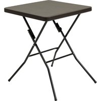 Outsunny Gartentisch klappbar Falttisch Klapptisch klappbar Beistelltisch Balkontisch Picknicktisch Campingtisch Kunststoff Metall Braun 60x60x74cm von Outsunny