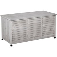 Outsunny Gartentruhe mit Stauraum grau Holz B/H/L: ca. 56x60x127 cm von Outsunny