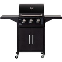 Outsunny Gasgrill, Grillfläche: 41 × 24 cm, Kohlenstoffstahl, schwarz von Outsunny