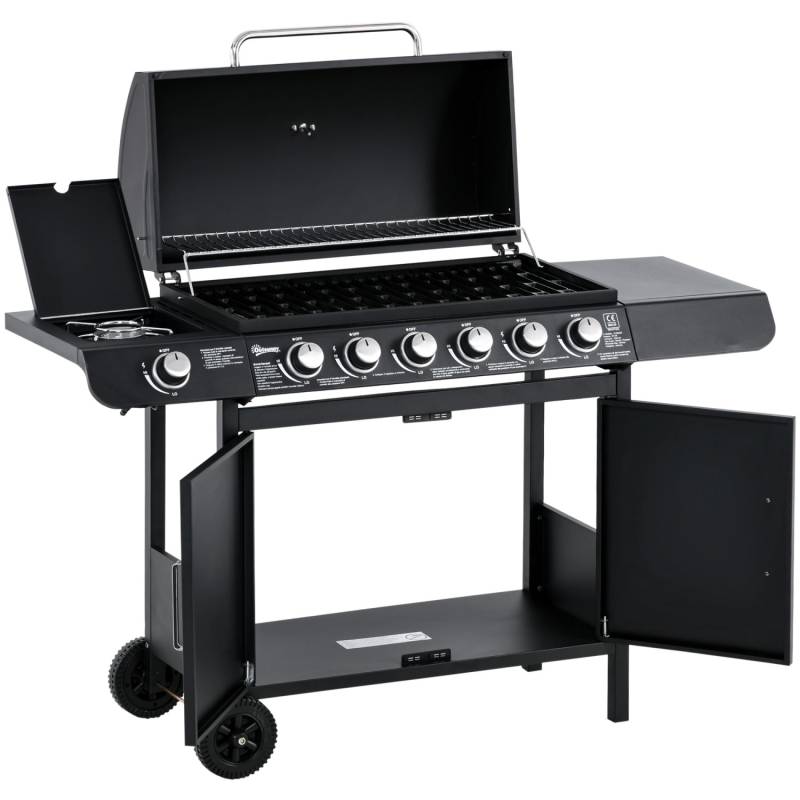 Outsunny Gasgrill Metall Schwarz 135L x 50B x 100H cm Outsunny Gasgrill Metall Schwarz 135L x 50B x 100H cm von Outsunny