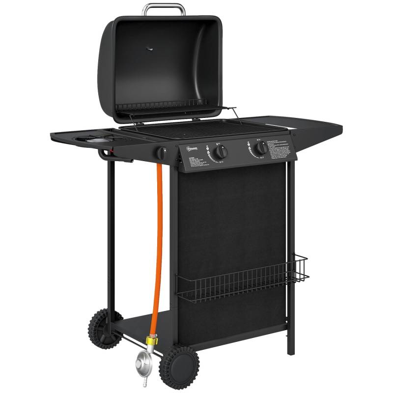 Outsunny Gasgrill Stahl Kunststoff Schwarz 107L x 54B x 96H cm Outsunny Gasgrill Stahl Kunststoff Schwarz 107L x 54B x 96H cm von Outsunny