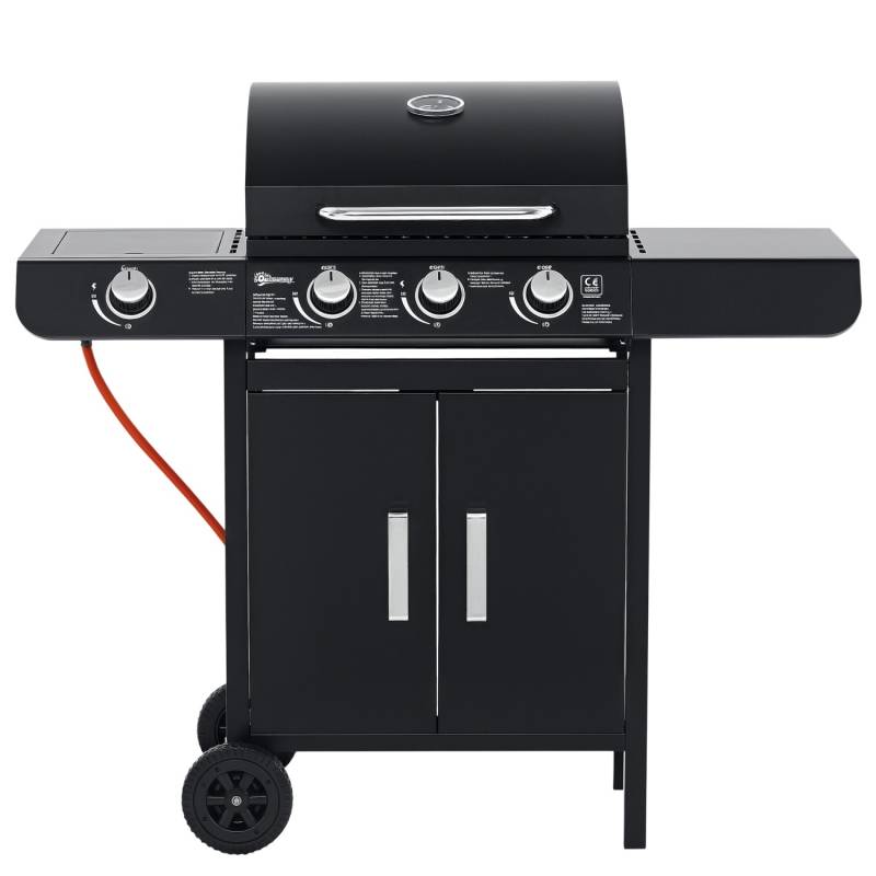 Outsunny Gasgrill Stahl PP Kunststoff Schwarz 110L x 50B x 100H cm Outsunny Gasgrill Stahl PP Kunststoff Schwarz 110L x 50B x 100H cm von Outsunny