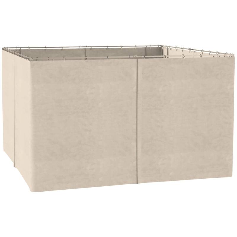 Outsunny Gazebo Ersatzvorhang Polyester Beige 352L x 205H cm von Outsunny