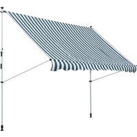 Outsunny Gelenkarmmarkise Klemmmarkise 300x150cm höhenverstellbar mit Handkurbel für Balkon wetterfest wasserdicht Alu Grün Sonnenschutz   Aosom.de von Outsunny
