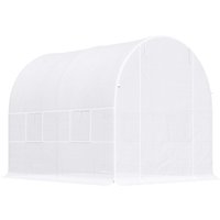 Outsunny Gewächshaus, BxHxL: 200 x 200 x 250 cm - weiss von Outsunny