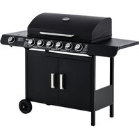 Outsunny Grill, Grillfläche: 73,5L x 36B cm, schwarz von Outsunny