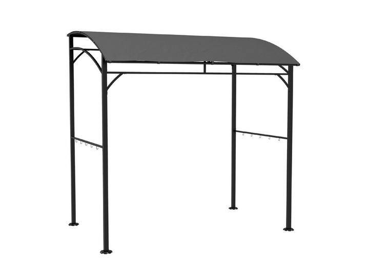 Outsunny Grillpavillon 215 x 150 x 220 cm, mit Gebogendach, Haken, mit 0 Seitenteilen, (Gartenpavillon, wasserabweisend Gartenlauben), für Garten Party Picknick BBQ von Outsunny