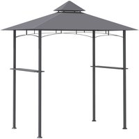 Outsunny Grillpavillon Gartenzelt flammhemmendes Doppeldach grau 245x148x252cm ideal für Balkon & Garten Aosom.de Outsunny Grillpavillon Gartenzelt flammhemmendes Doppeldach grau 245x148x252cm ideal für Balkon & Garten Aosom.de von Outsunny
