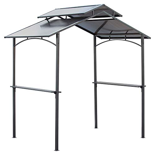 Outsunny Grillpavillon mit Flammschutzdach BBQ-Pavillon mit 2 Ablagen 2,5 x 1,5m Stahl PC Schwarz+Braun Outsunny Grillpavillon mit Flammschutzdach BBQ-Pavillon mit 2 Ablagen 2,5 x 1,5m Stahl PC Schwarz+Braun von Outsunny