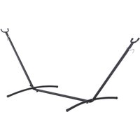 Outsunny Hängemattengestell schwarz Metall B/H/L: ca. 120x110x280 cm von Outsunny