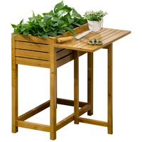 Hochbeet Blumenkasten Kräuterbeet mit klappbarer Tischplatte von Outsunny
